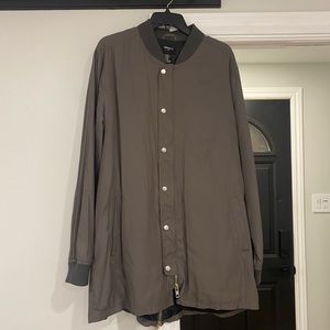 Mens Forever 21 Long-Fit Lightweight Jacket